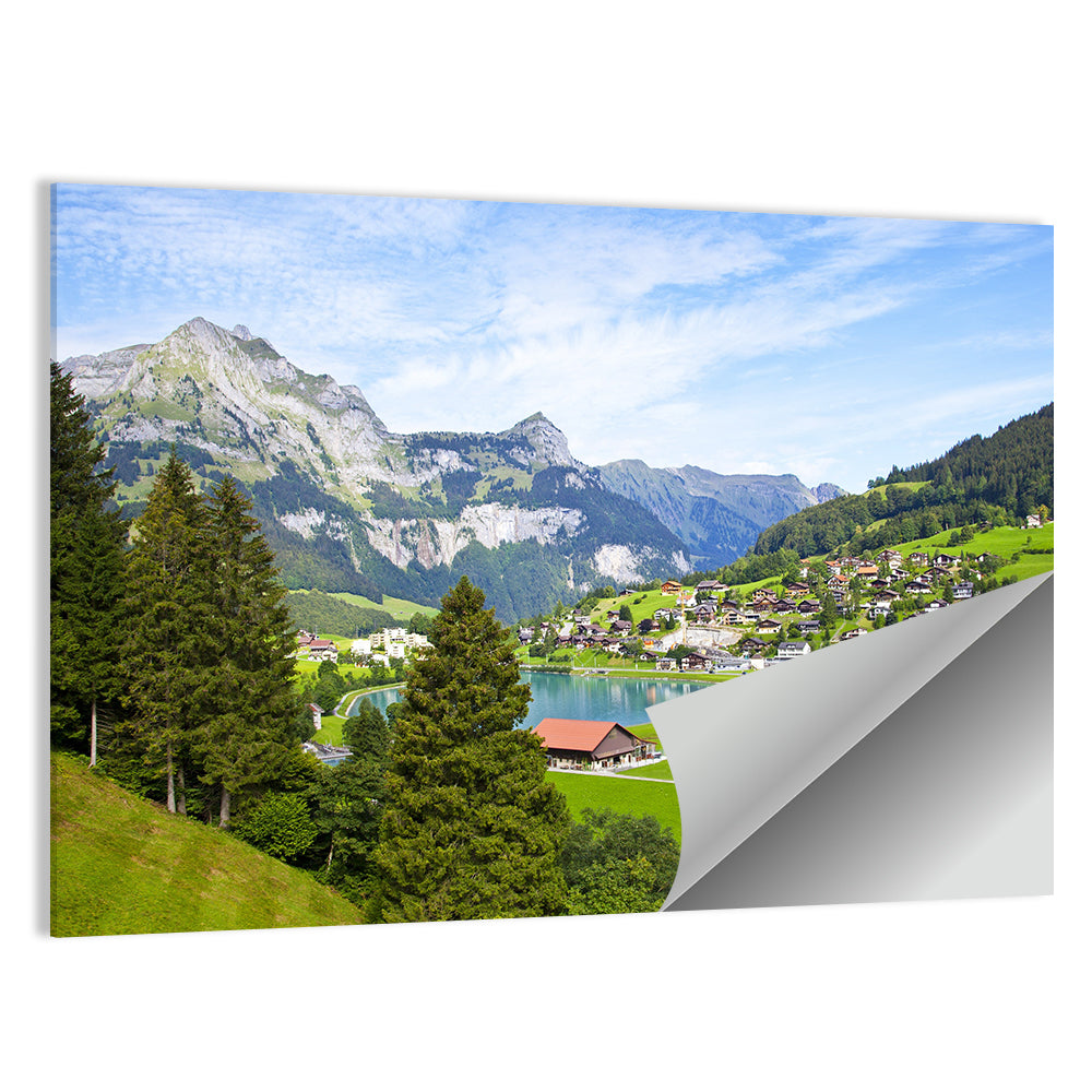 Lungern Lake Village Wall Art