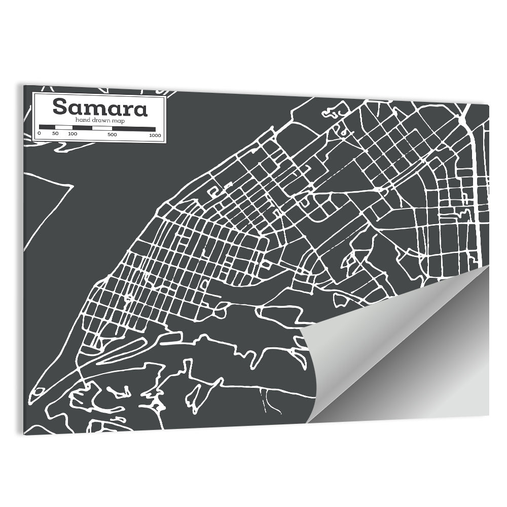 Samara Aerial Map Wall Art