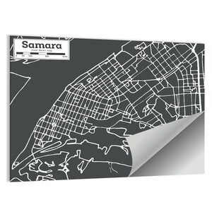 Samara City Map Wall Art