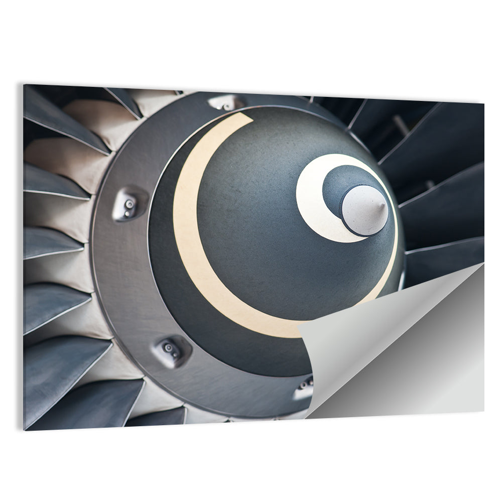 Jet Engine Turbine Spinner Close-up Wall Art