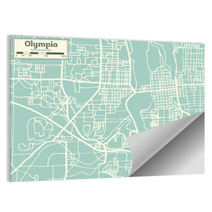Olympia City Map Wall Art