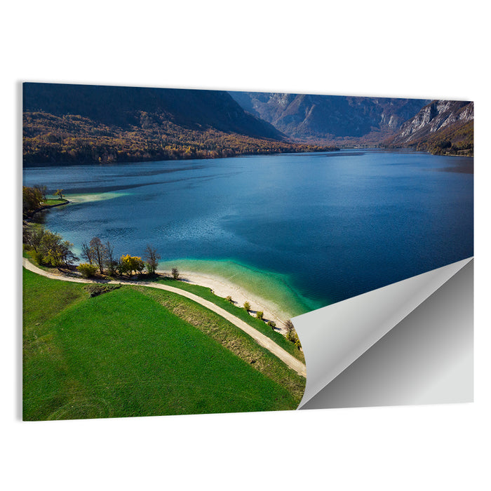 Bohinj Lake Shoreline Wall Art as a poster print