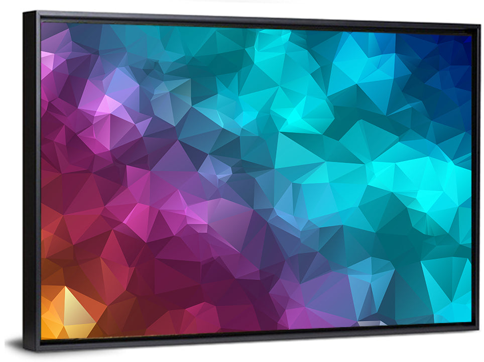 Multicolor Polygon Geometry Wall Art