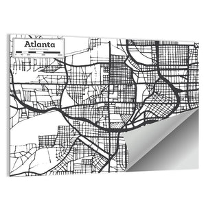 Atlanta City Map Wall Art
