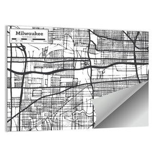 Milwaukee Wisconsin City Map Wall Art