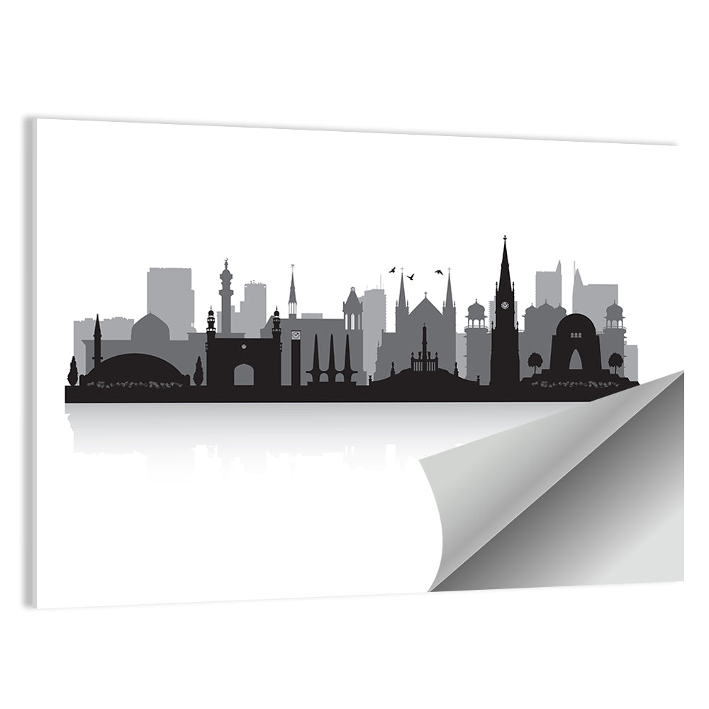 Karachi Skyline Silhouette Wall Art