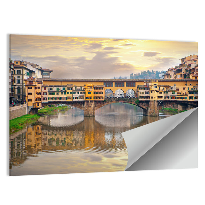 Ponte Vecchio at Golden Hour Wall Art as a poster print