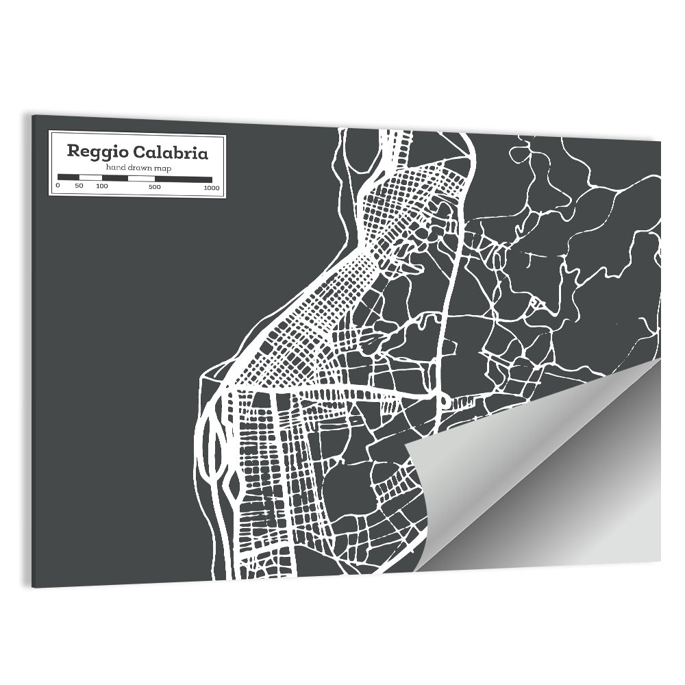 Reggio Calabria Minimalist City Map Wall Art