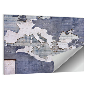 Great Roman Empire On Old Card Wall Art