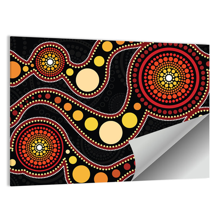 Aboriginal Dot Wall Art as a poster print