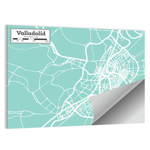 Valladolid City Map Wall Art