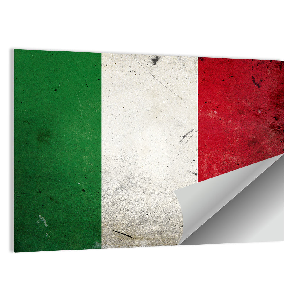 Distressed Italian Flag Wall Art