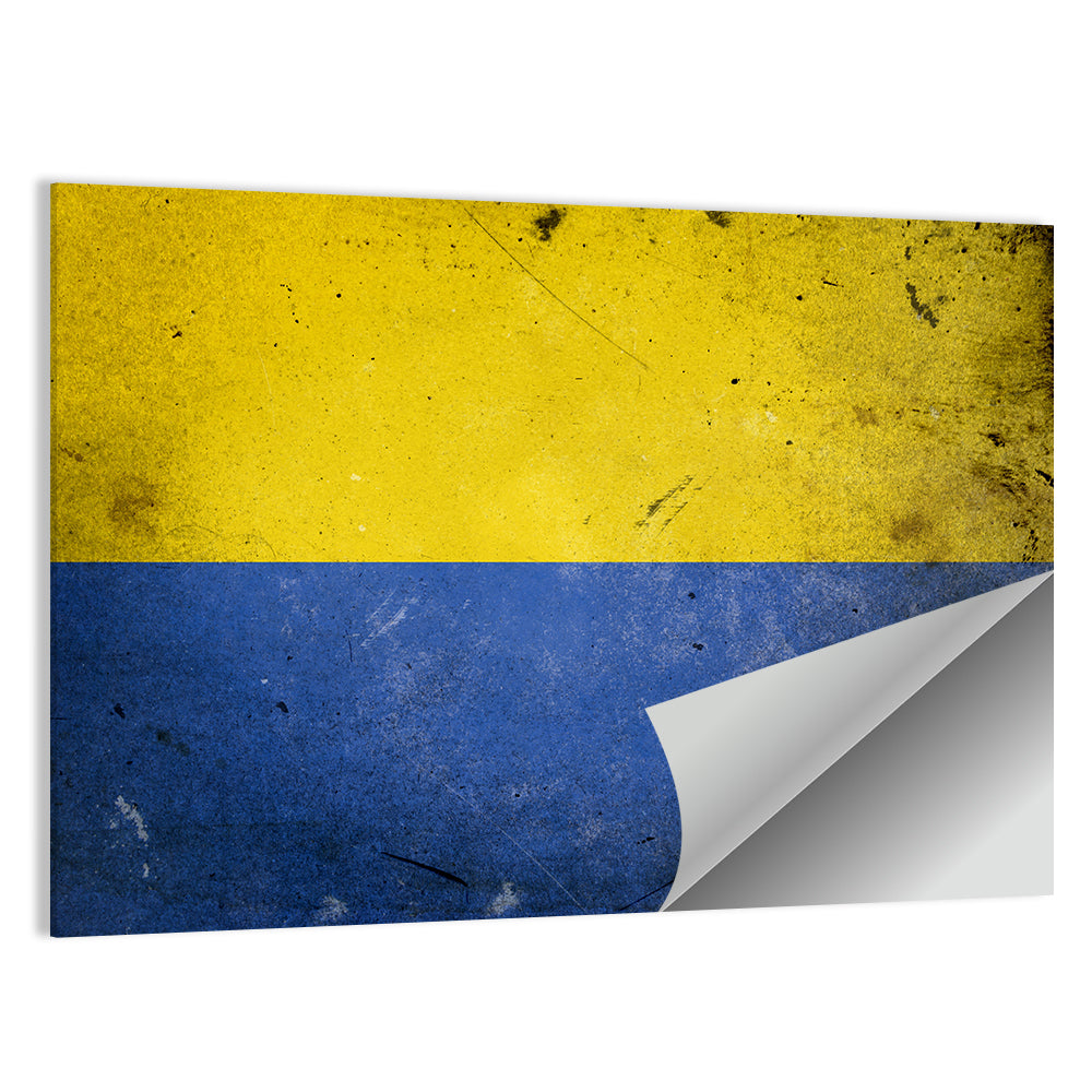 Distressed Ukraine Flag Wall Art
