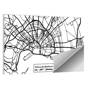 Palma de Mallorca City Map Wall Art