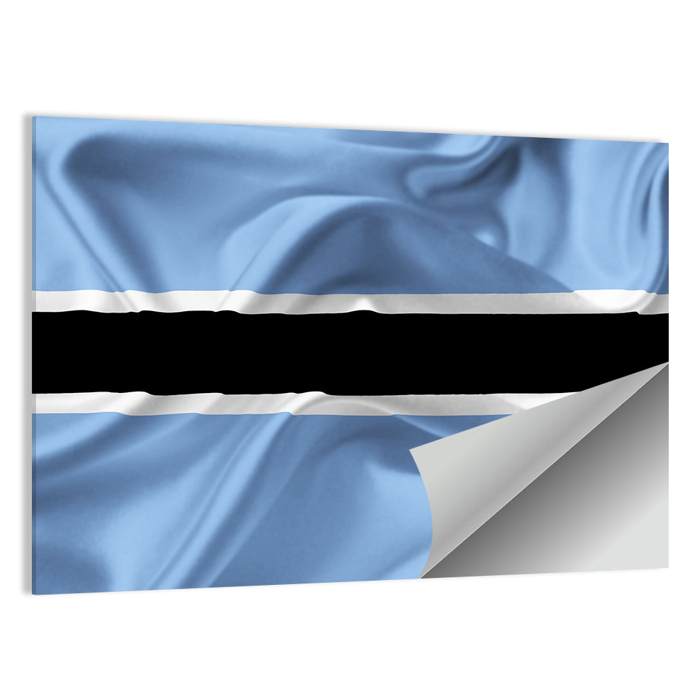 Rippled Botswana Flag Wall Art