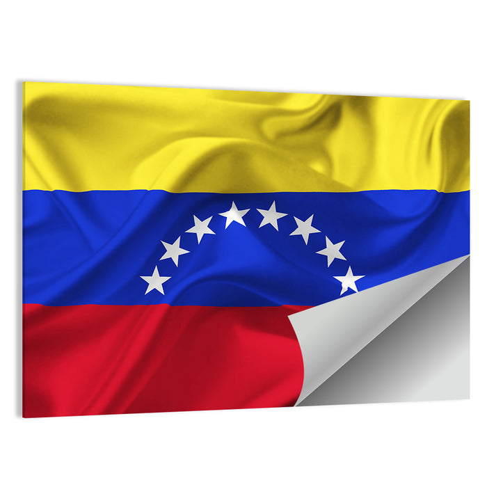 Venezuelan Flag with Stars Wall Art as a poster print