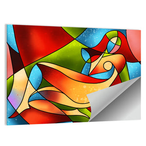 Woman Stained Glass Artwork Wall Art