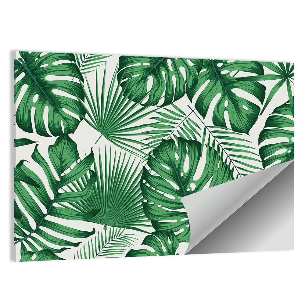 Layered Tropical Leaves Wall Art