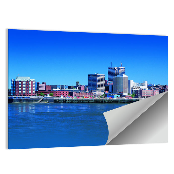 Saint John Harbor Skyline Wall Art as a poster print