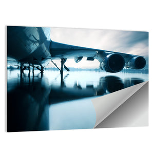 Airplane Over Water Wall Art