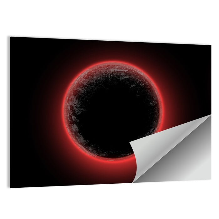 Red Planet Eclipse Wall Art as a poster print