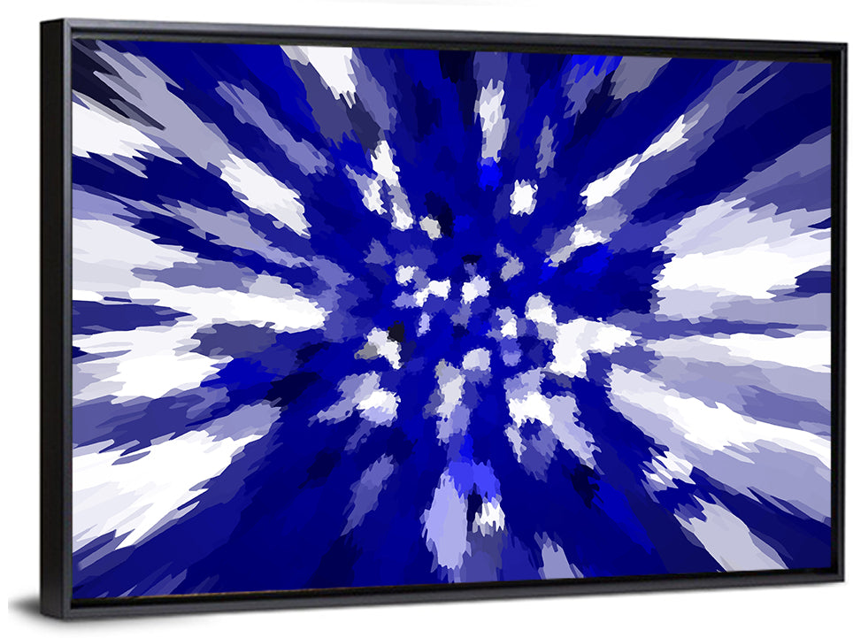 Radial Blue Starburst Wall Art