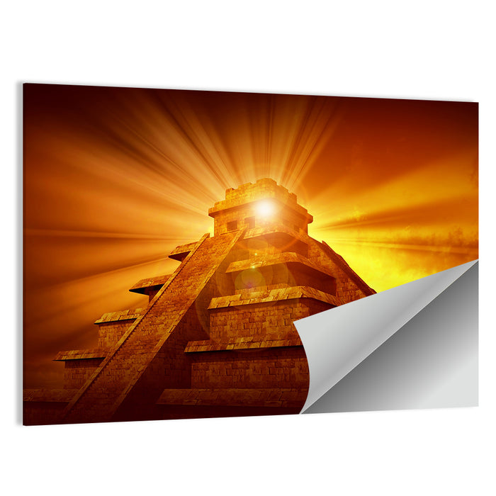 El Castillo Pyramid Chichen Itza Wall Art as a poster print