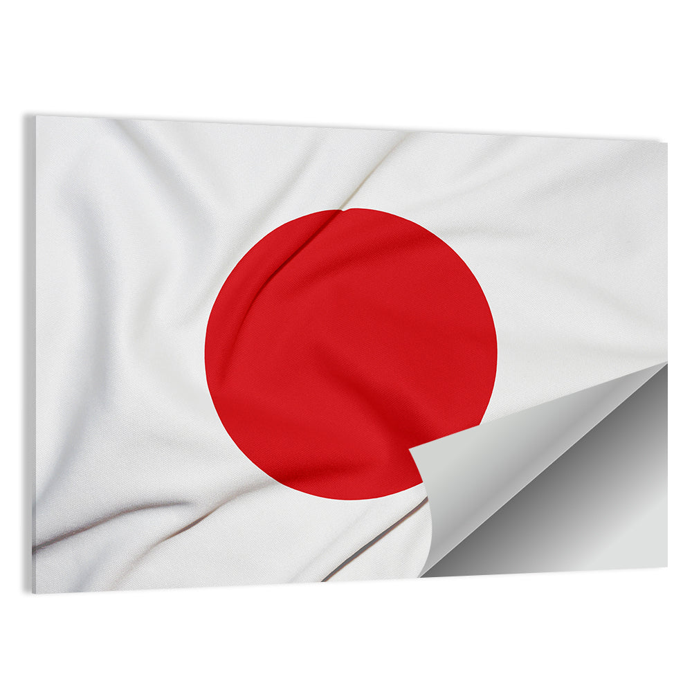 Japanese Flag Fabric Study Wall Art