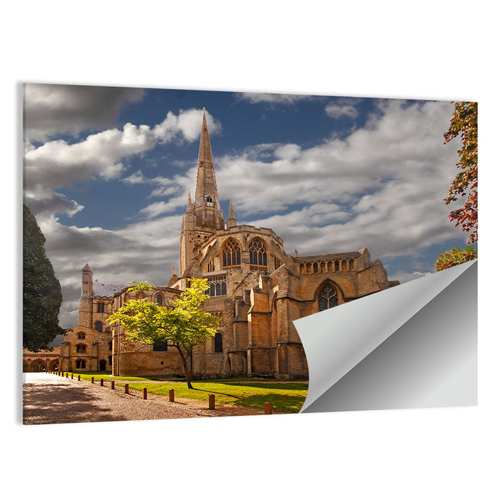 Peterborough Cathedral Low Angle View Wall Art as a poster print