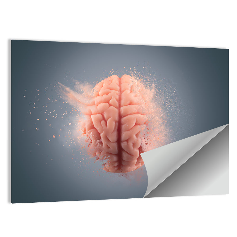 Anatomical Brain with Particles Wall Art