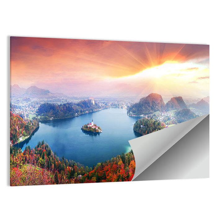 Morning on Lake Bled Wall Art as a poster print