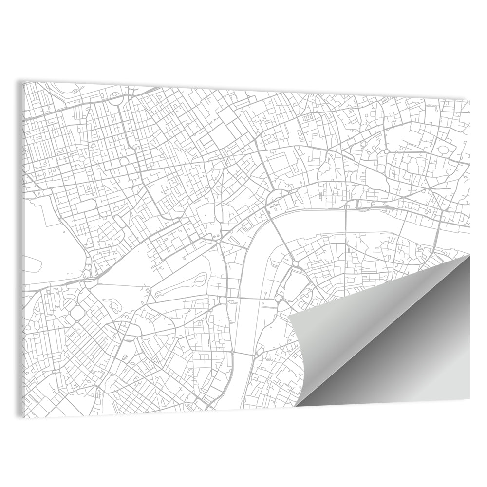 London City Map Plan Wall Art