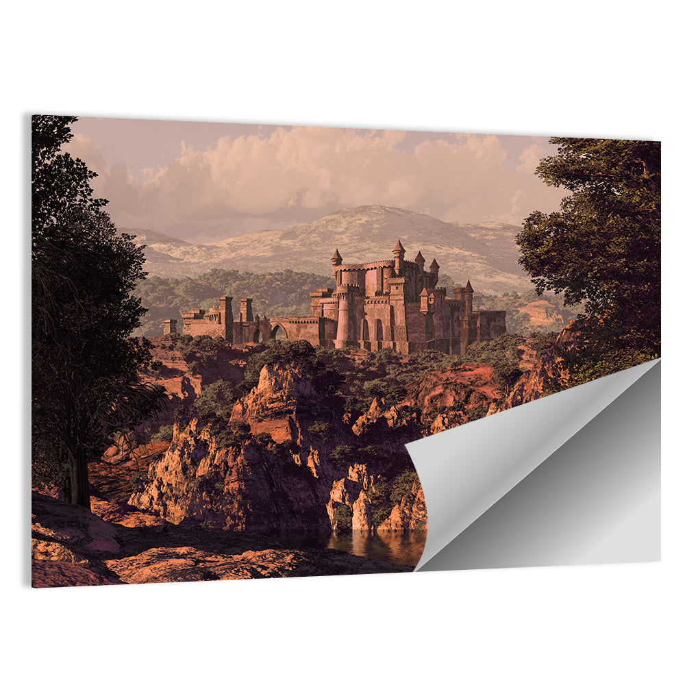 Medieval Castle at Golden Hour Wall Art