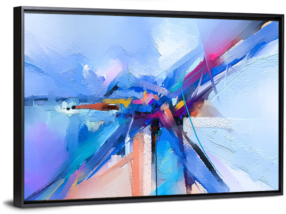Dynamic Brushstroke Geometry Wall Art