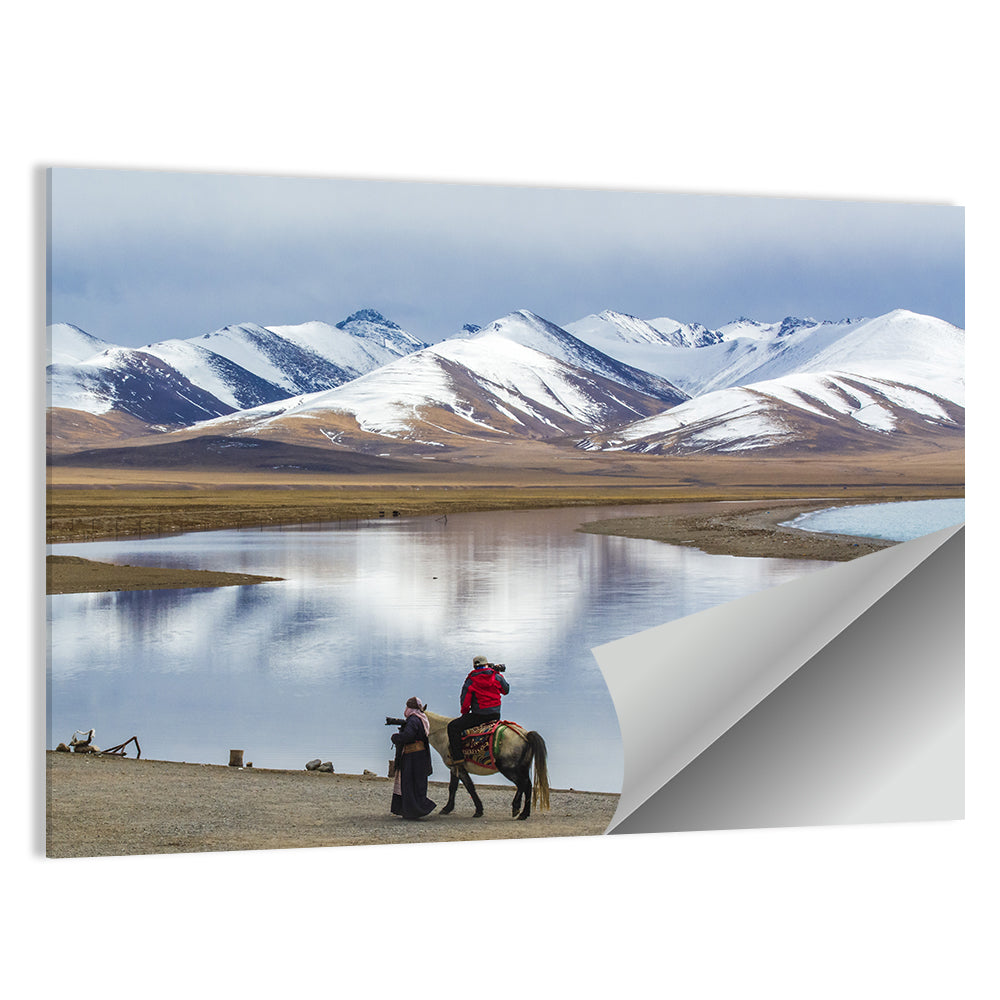 Namco Lake with Horse Riders Wall Art