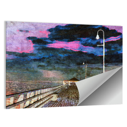 Wooden Beach Pier Wall Art
