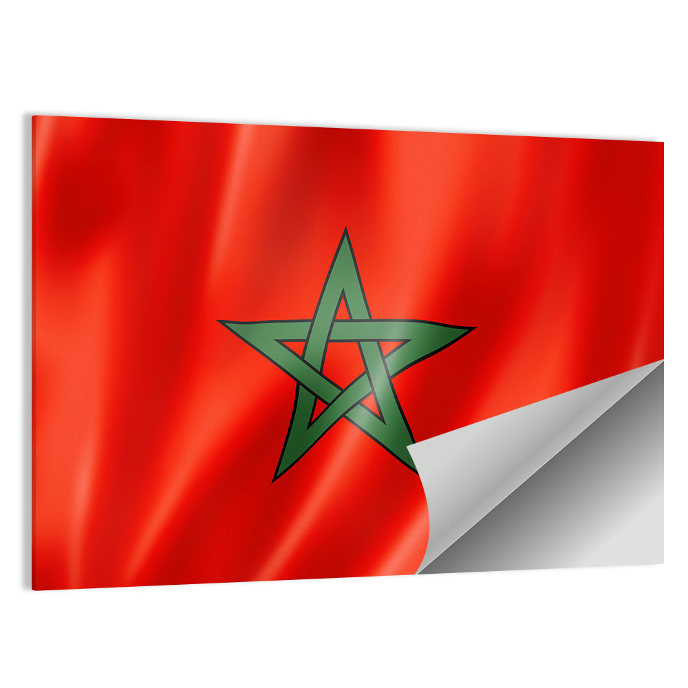 Morocco Flag with Five-pointed Star Wall Art