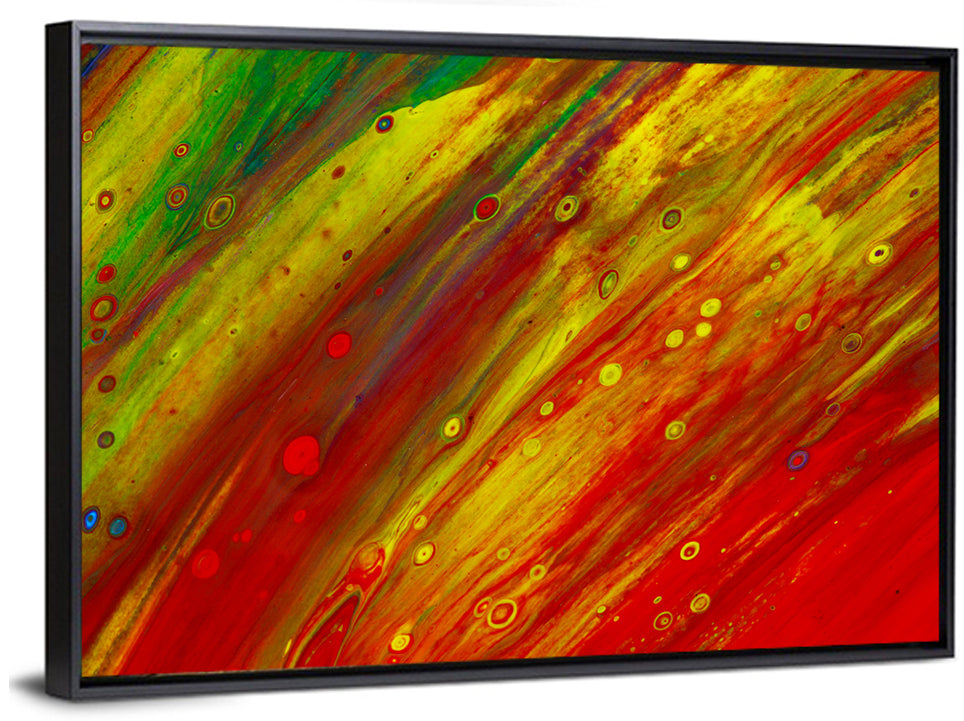 Vibrant Fluid Abstract with Cells Wall Art