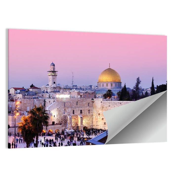 Dome of the Rock and Western , Jerusalem Wall Art as a poster print