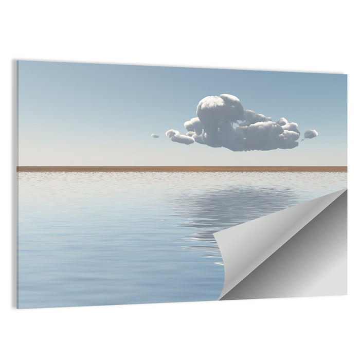 Single Cloud Reflection Wall Art as a poster print