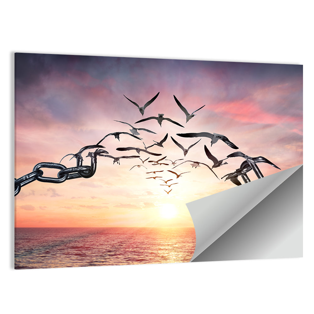 Breaking Chains at Sunset Wall Art