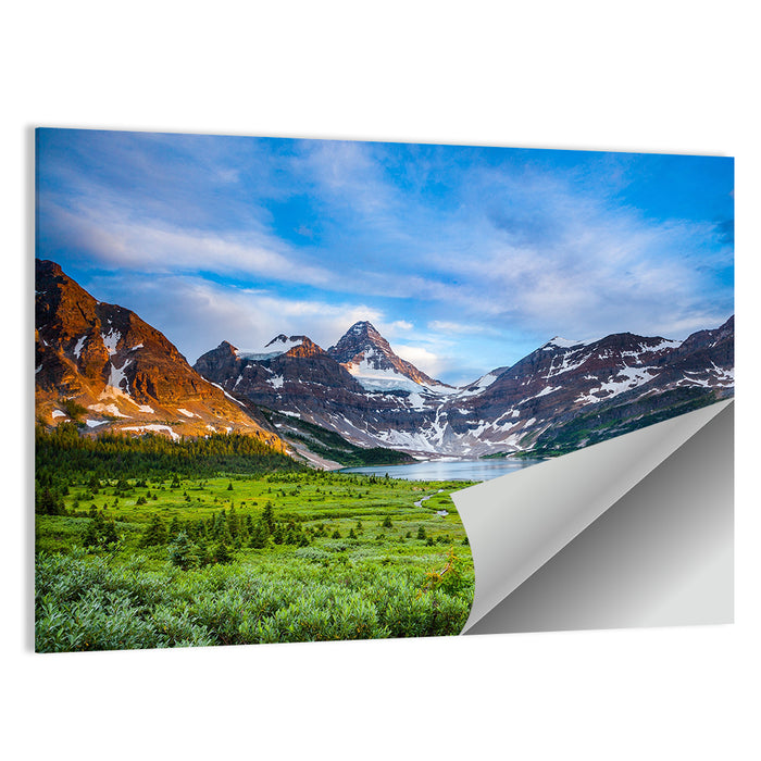 Mount Assiniboine Glacier and Magig Lake Wall Art as a poster print