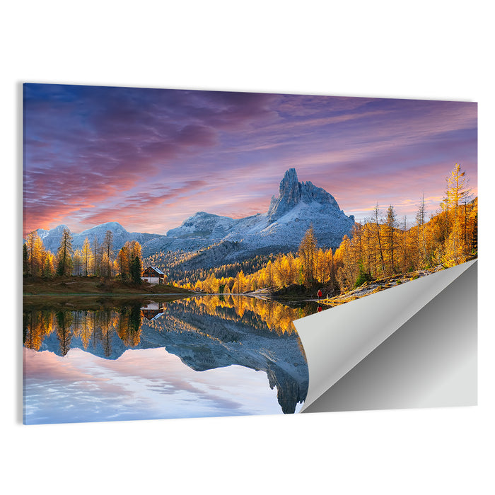 Lago Di Federa, Dolomites Sunset Wall Art as a poster print