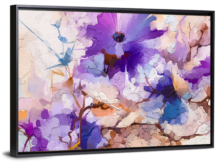 Acrylic Spring Flower Wall Art as a framed canvas