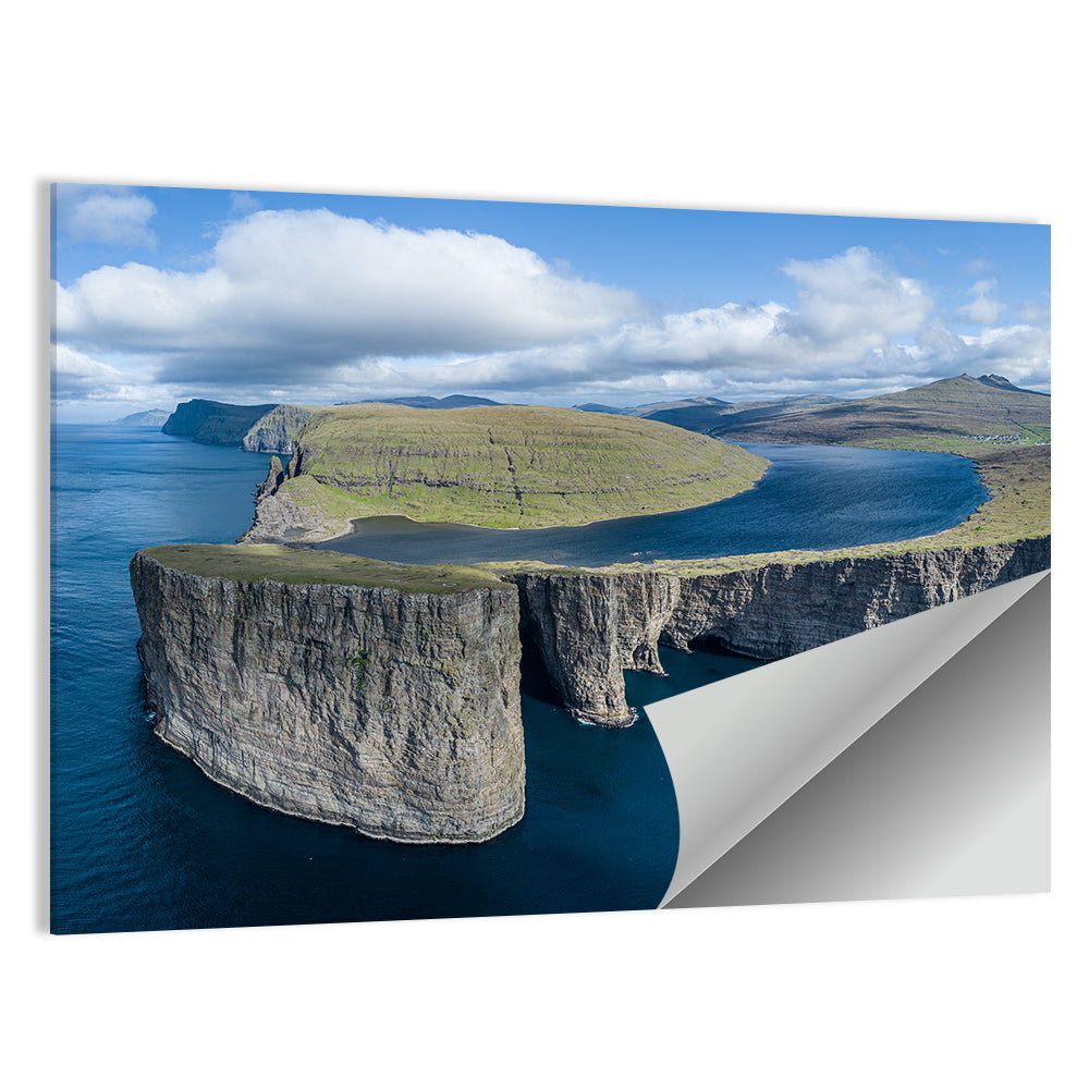 Sørvágsvatn Lake and Tralanipan Cliffs Wall Art
