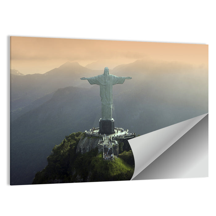 Christ the Redeemer at Golden Hour Wall Art as a poster print