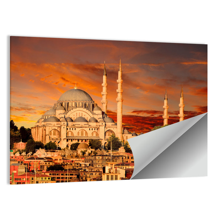 Suleymaniye Mosque at Dusk Wall Art as a poster print