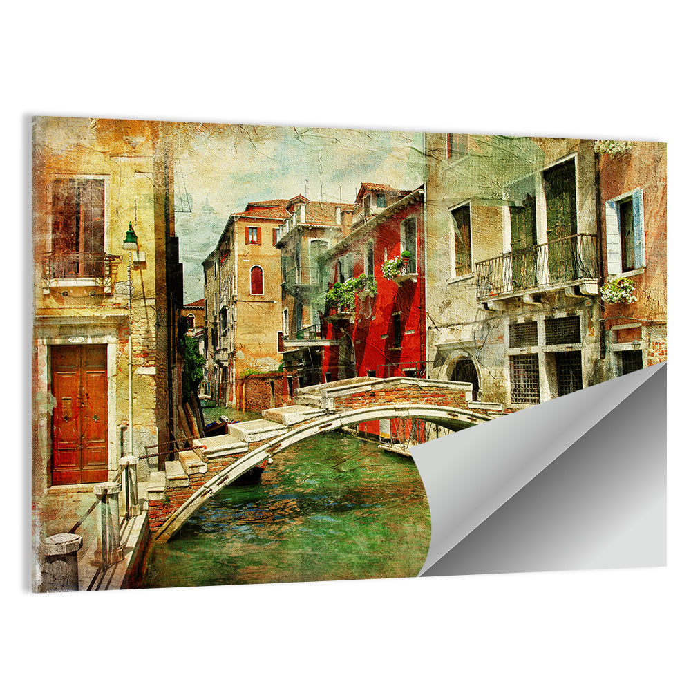 Venetian Canal Romance Wall Art