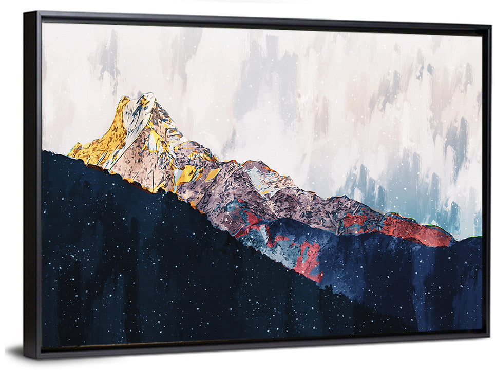 Textured Mountain Peaks Wall Art