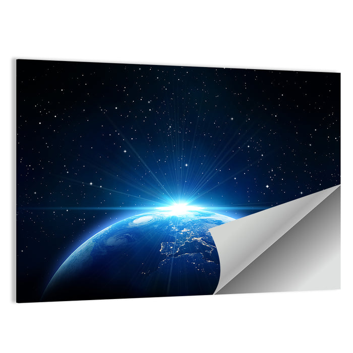 Earth from Orbit Wall Art as a poster print